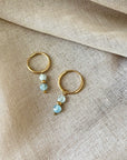 Gemini Drop Hoops | various gemstones