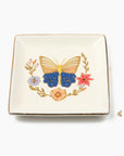 Jewelry Dish & Stud Earring Set - Butterfly/Cream