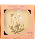 Jewelry Dish & Stud Earring Set - Daisy/Vanilla