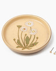 Jewelry Dish & Stud Earring Set - Daisy/Vanilla
