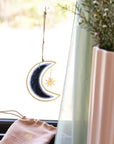 Stained Glass Light Catcher: Moon Star