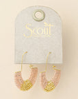 Miyuki U-Hoop Earring: Blush/Gold