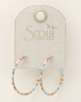 Miyuki Small Hoop - Desert Blue Multi/Silver