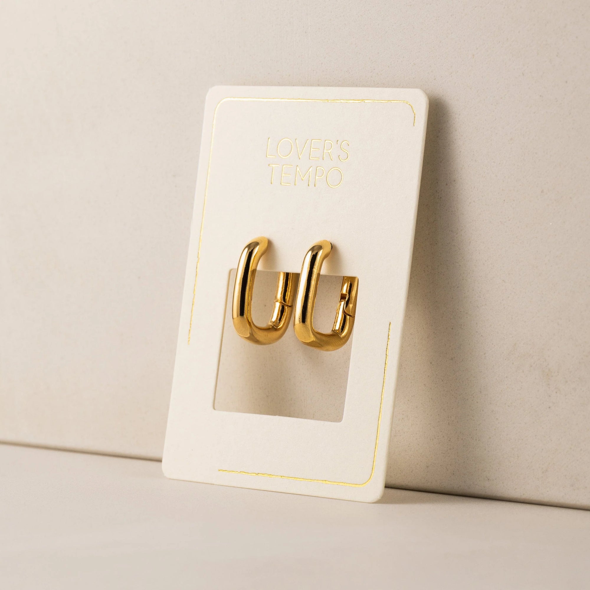 Midi Paperclip Puff Hoop Earrings