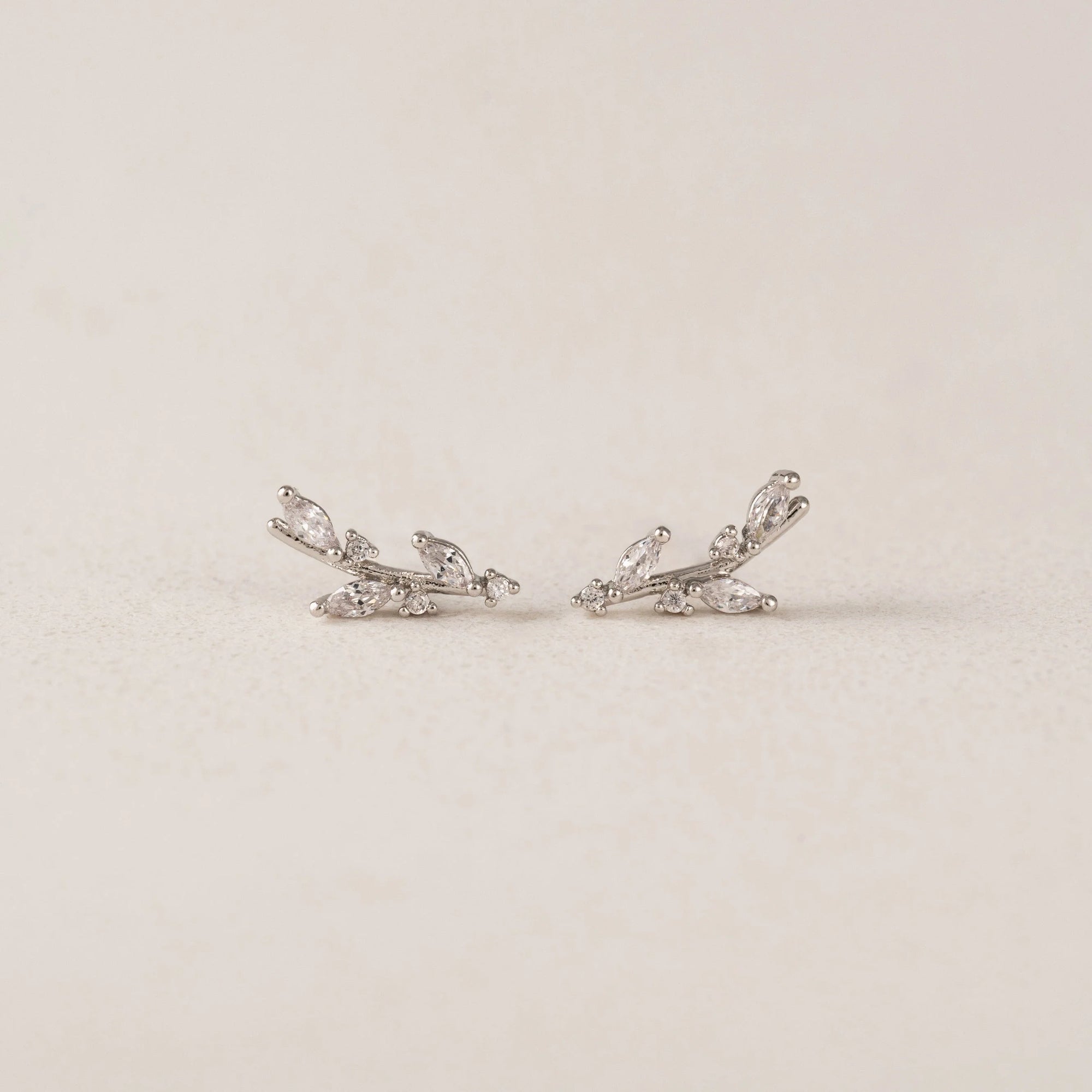 Olive Climber Earrings | Silver