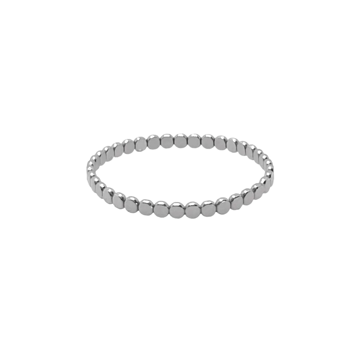 Beaded Stacking Ring | Silver