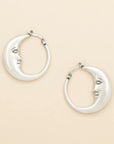 Refined Icon Earring: Moon Hoop/Silver