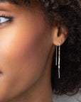 Miyuki Thread Earring - Cobalt Multi/Gold
