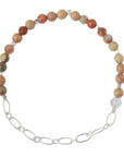 Mini Stone Stacking Bracelet With Chain (Various Colours)