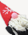 Hand Embroidered Ornament: Red Gnome