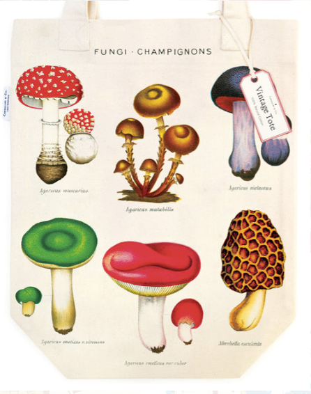 Vintage Tote Bag - Mushrooms