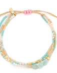 Mixed Media Bracelet | Courage: Amazonite/Gold