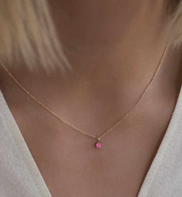 Leah Alexandra Birthstone Necklace: Ruby JV Studios Ottawa