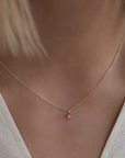 Birthstone Necklace: Ruby