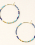 Miyuki Small Hoop - Cobalt Multi/Gold
