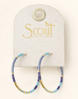 Miyuki Small Hoop - Cobalt Multi/Gold
