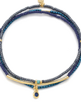 Miyuki Bracelet Trio | Navy/Gold