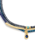 Miyuki Bracelet Trio | Navy/Gold