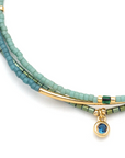 Miyuki Bracelet Trio | Turquoise/Gold