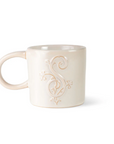 White Floral Artisan Monogram Mug
