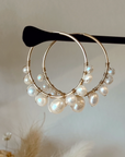 Bohemian Hoops | Pearl