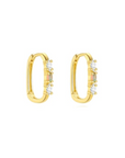 Opal Oval Hoops