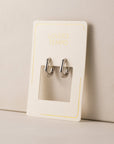 Small Paperclip Puff Hoop Earrings