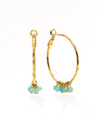 Sorrento Gemstone Beaded Hoops: Amazonite
