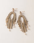 Sway Fringe Earrings - White