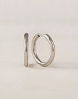 Tube Hoop Earrings - Silver