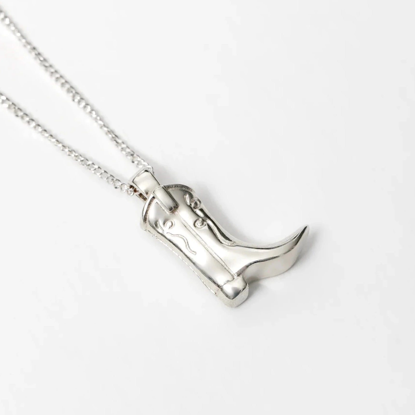 Cowboy Charm Necklace: Silver