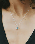 Uma Necklace | Blue Topaz and Silver