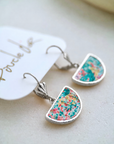 Sleeper Style Mid-length Earring: Floral Gold