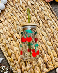 Iced Coffee Glass: Cherries
