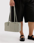 Nylon Bowler Bag: Sage Stripe