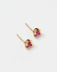 Josie Studs | Pink Ruby and Gold