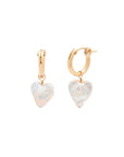 Amelia Heart Hoops: Pearl