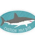 Caution May Bite Sticker