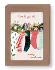 Animals In Stockings Boxed Holiday Cards - Set of 10