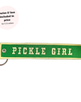 Pickle Girl Embroidered Keychain