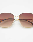 Lea Sunnies: Gold/Brown