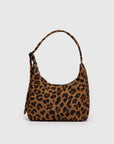 Mini Nylon Shoulder Bag: Leopard