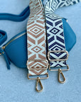 Crossbody Handbag: Navy Blue Leather