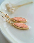 Elliptical Pendant Earring: Orange