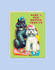Hot Duo Poodles | Greeting Card