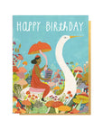 Happy Birthday Swan Card