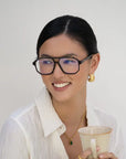 Billie Blue Light Glasses: Amber Tortoise