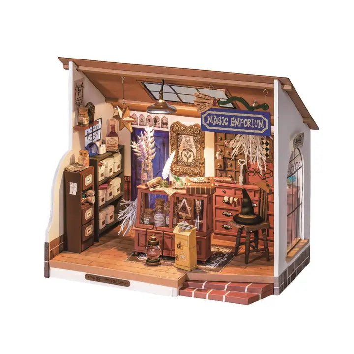 Flever dollhouse miniature diy house kit shop