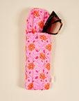 Puffy Sunglasses Case: Poppin' Petals Hot Pink