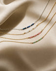 Birthstone Bar Necklace | Gold